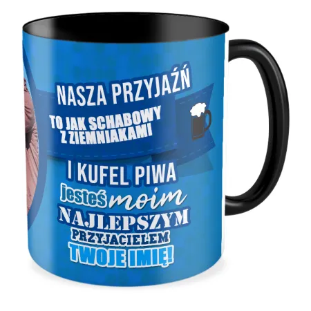 FOTO Kubek czarny 330ml dla PRZYJACIÓŁ